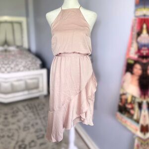 NWT Express Elegant Pink Halter Dress